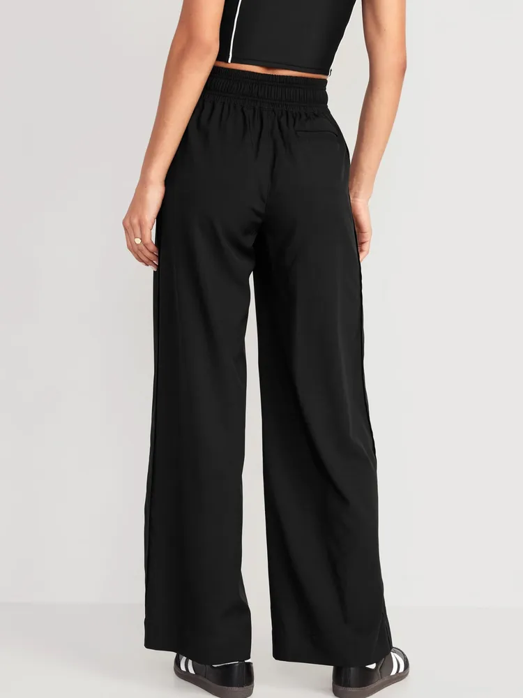 High-Waisted StretchTech Wide-Leg Pants