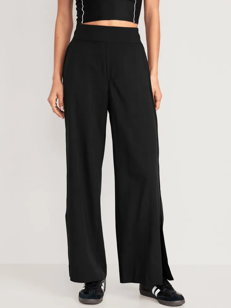 High-Waisted StretchTech Wide-Leg Pants