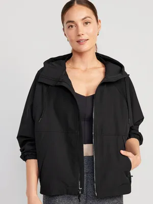 StretchTech Hooded Zip Jacket for Women