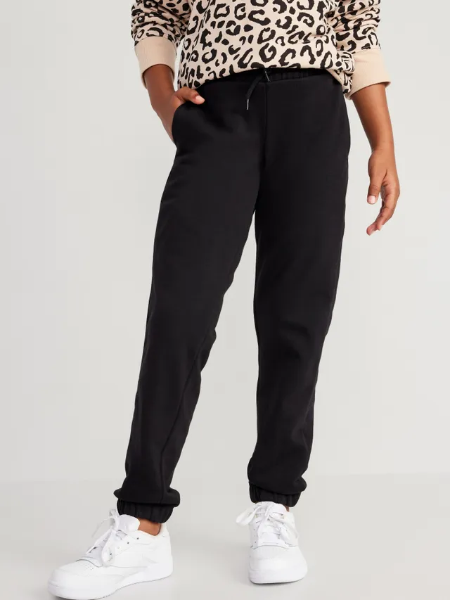 High-Waisted Dynamic Fleece Zip-Pocket Wide-Leg Sweatpants for