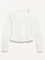 UltraLite Long-Sleeve Faux-Shrug Top for Girls