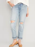 Mid-Rise Boyfriend Jeans