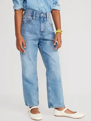 High-Waisted Slouchy Straight Jeans for Girls