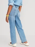 High-Waisted Slouchy Straight  Jeans for Girls