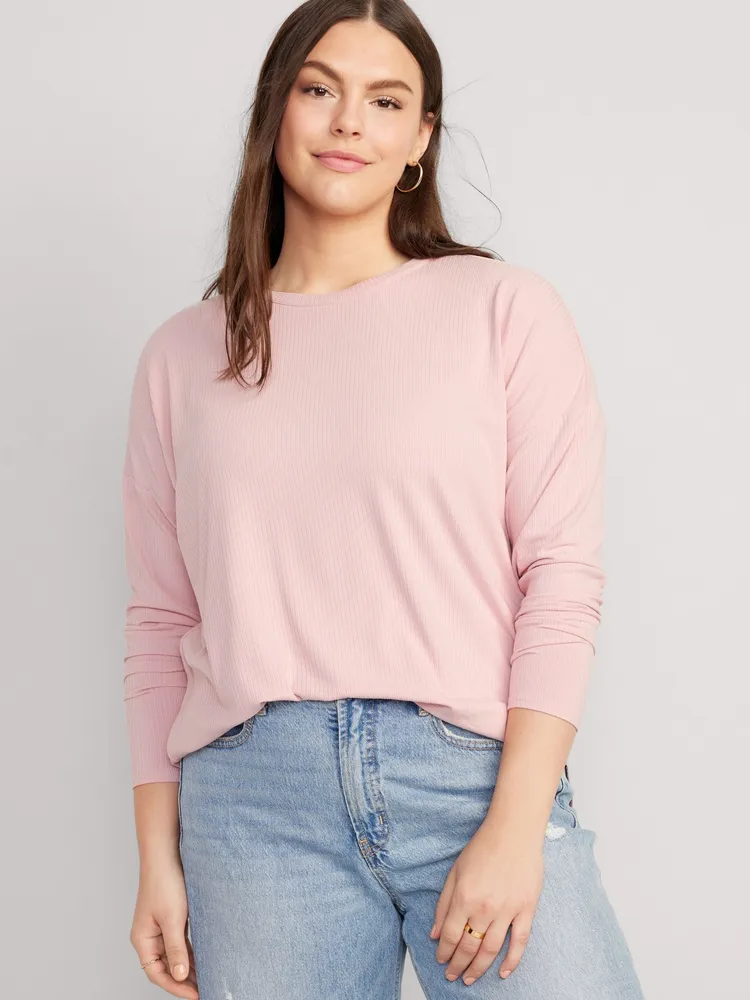 Old Navy Luxe Rib-Knit Tunic T-Shirt for Women