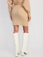 High-Waisted Rib-Knit Mini Skirt for Women