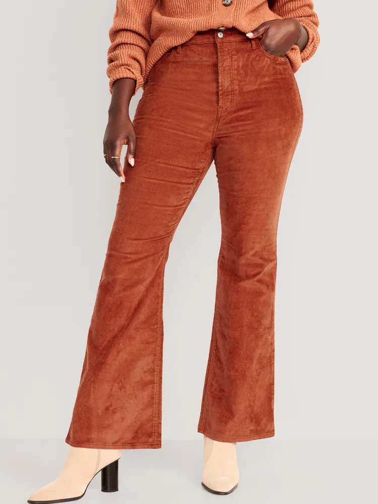 Higher High-Waisted Flare Corduroy Pants