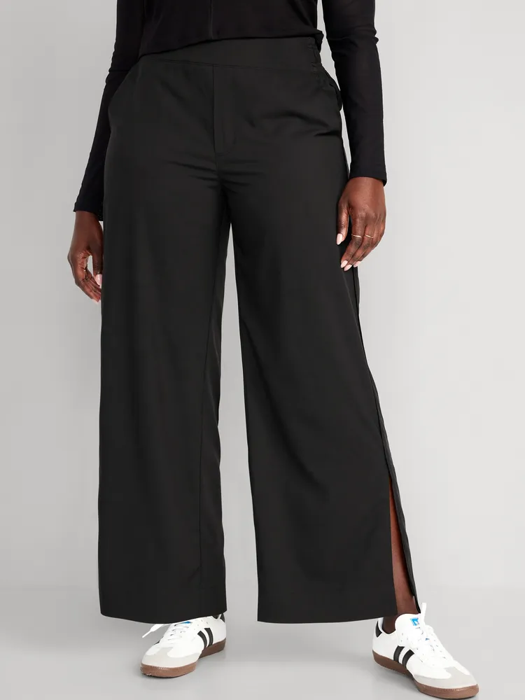 High-Waisted StretchTech Wide-Leg Pants