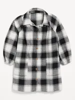 Plaid Utility-Pocket Shirt Dress for Toddler Girls