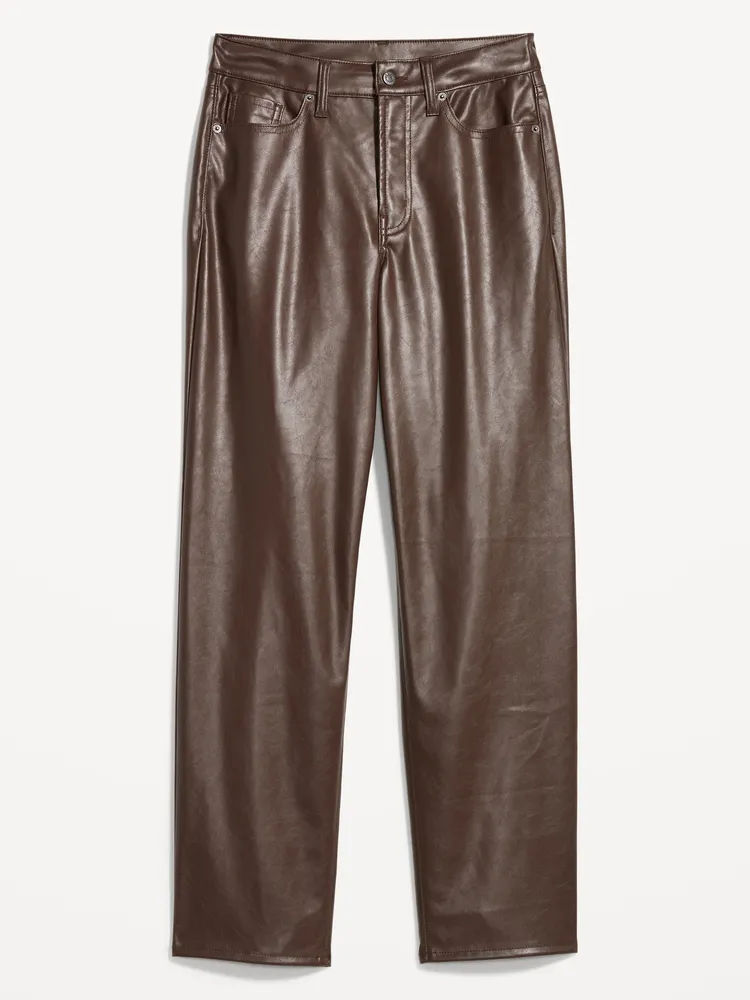 High-Waisted OG Loose Faux-Leather Pants