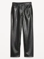 High-Waisted OG Loose Faux-Leather Pants