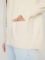 SoSoft Waffle-Knit Cocoon Sweater