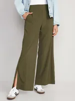 High-Waisted StretchTech Wide-Leg Pants