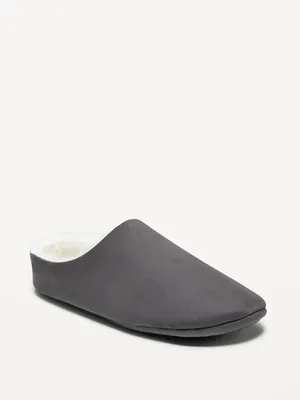 Faux-Suede Sherpa-Lined Slippers for Men