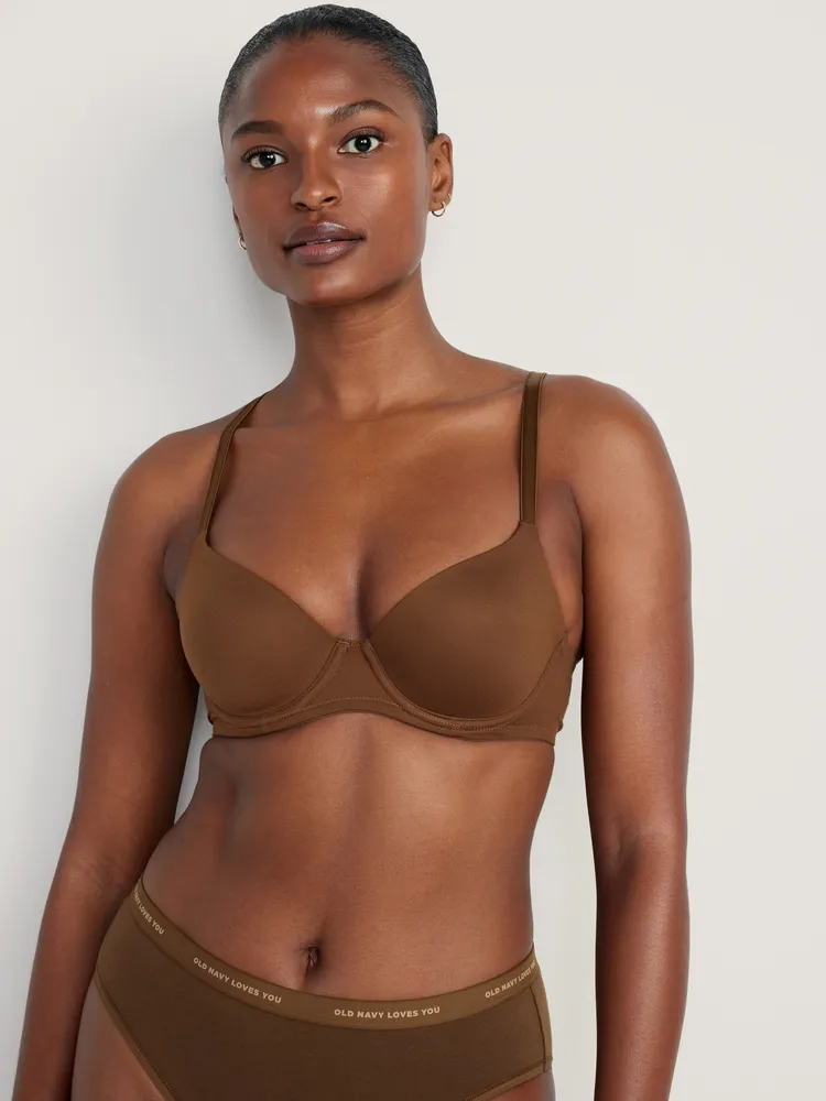 Full-Coverage Underwire Demi Bra