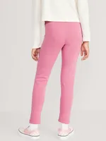 High-Waisted Full-Length Fleece Leggings for Girls