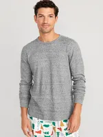 Long-Sleeve Built-In Flex Waffle-Knit T-Shirt