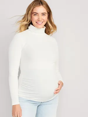 Maternity Fitted Long Sleeve Turtleneck T-Shirt