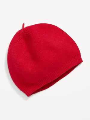 Knit Beret Hat for Toddler Girls