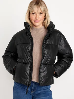Cropped Puffer Jacket for Women