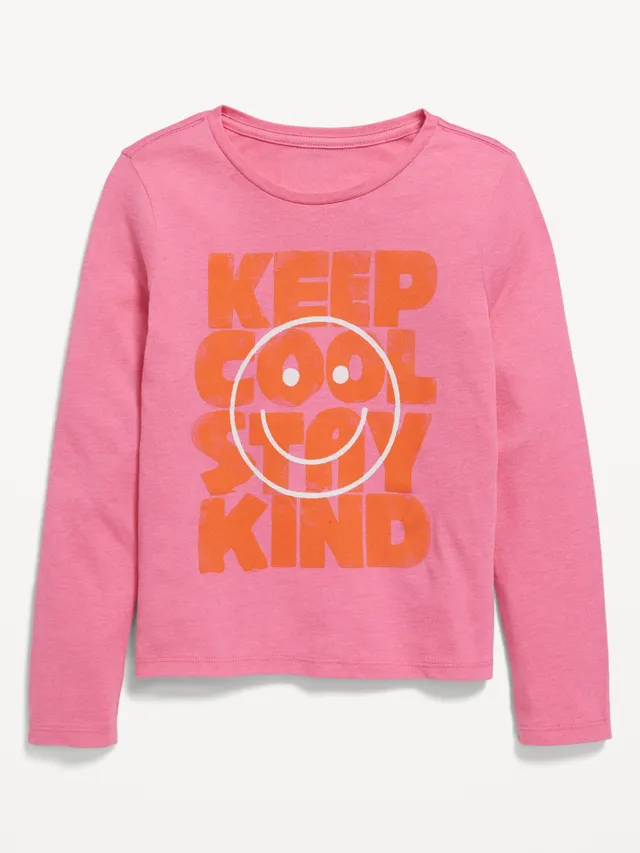 Long-Sleeve Printed Thermal-Knit T-Shirt for Girls