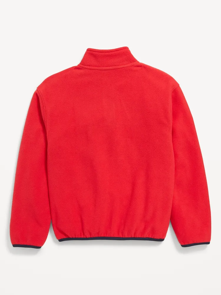 Long-Sleeve Quarter-Zip Microfleece Sweater for Boys