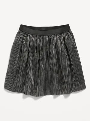 Pleated Metallic-Shimmer Skirt for Toddler Girls