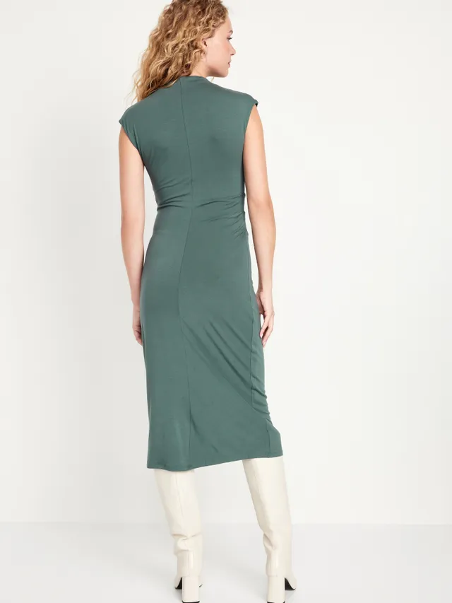 Old Navy Fitted Mock-Neck Midi Dress for Women