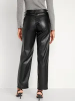 High-Waisted OG Loose Faux-Leather Pants