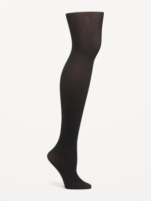 Ribbed Control Top Tights for Women