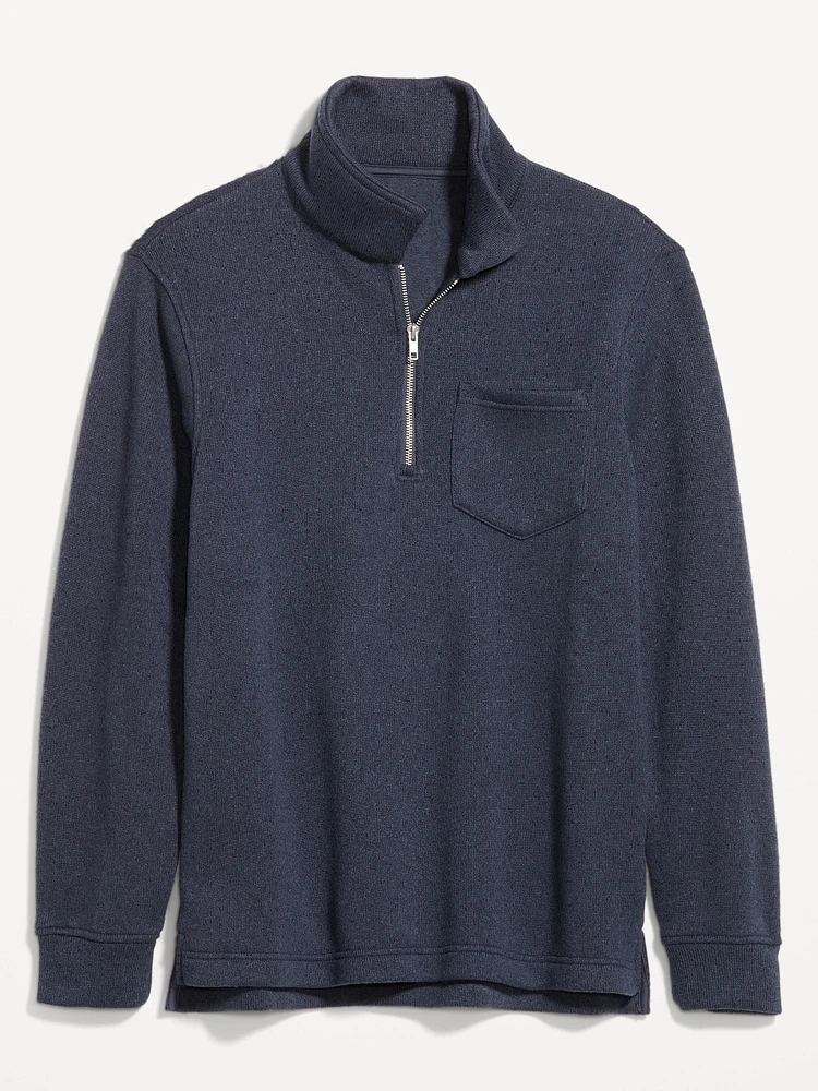 Fleece-Knit Quarter Zip