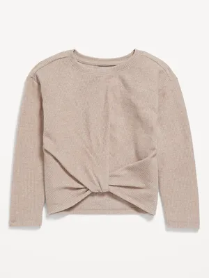 Long-Sleeve Twist-Front Top for Girls