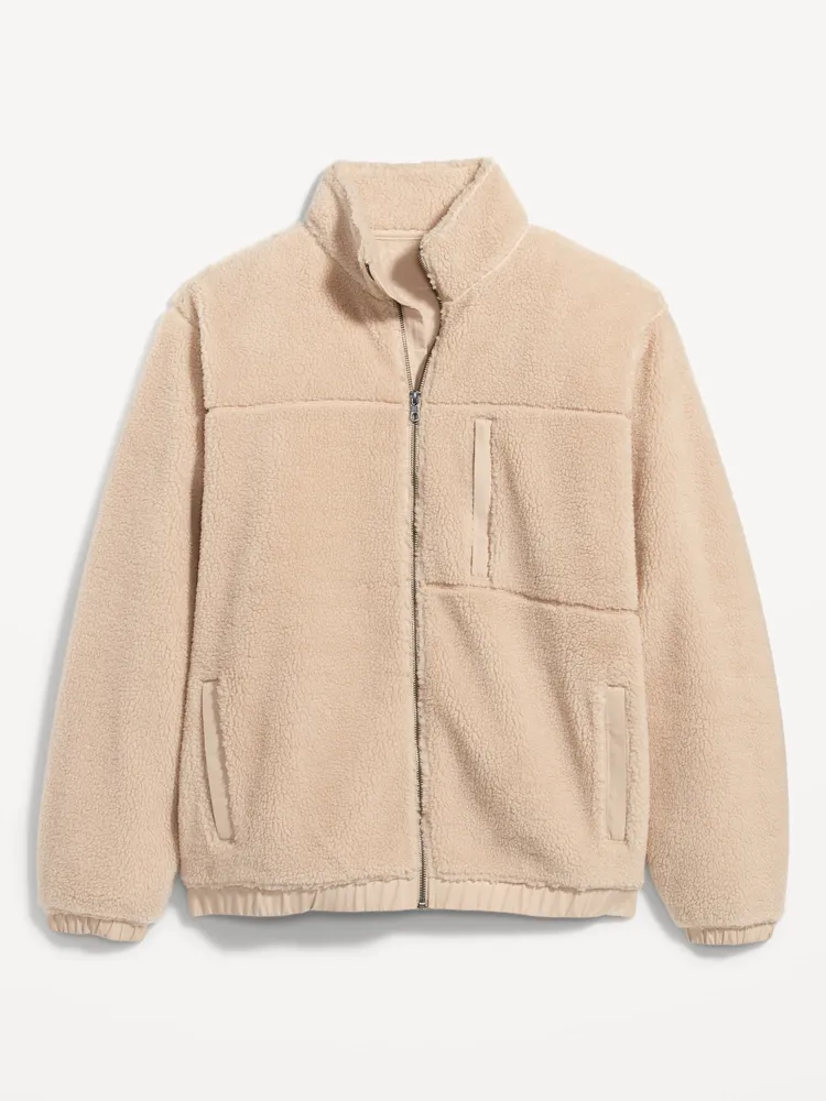 Oversized Sherpa Zip Jacket