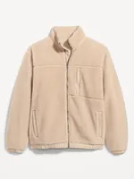 Oversized Sherpa Zip Jacket