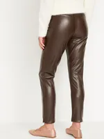 Extra High-Waisted Faux-Leather Pants