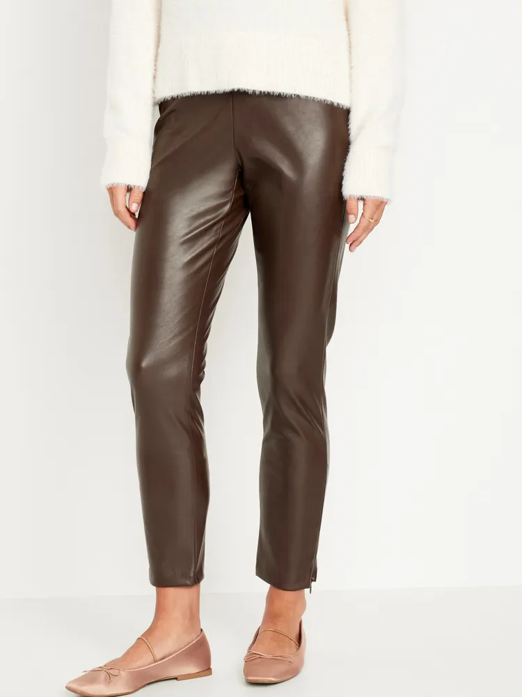 Women's Faux Leather Trousers, Shop online