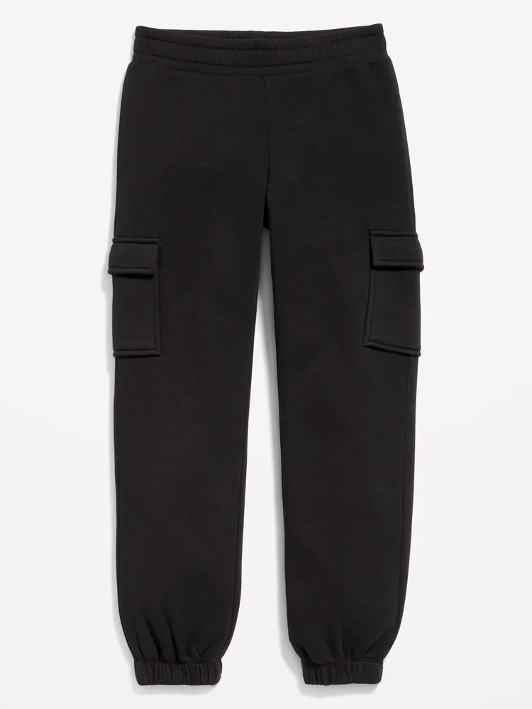 High-Waisted Ankle-Zip Cargo Jogger Pants