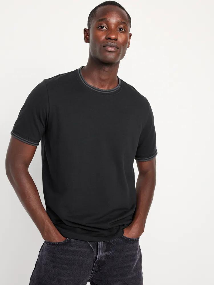 Textured Pique T-Shirt for Men