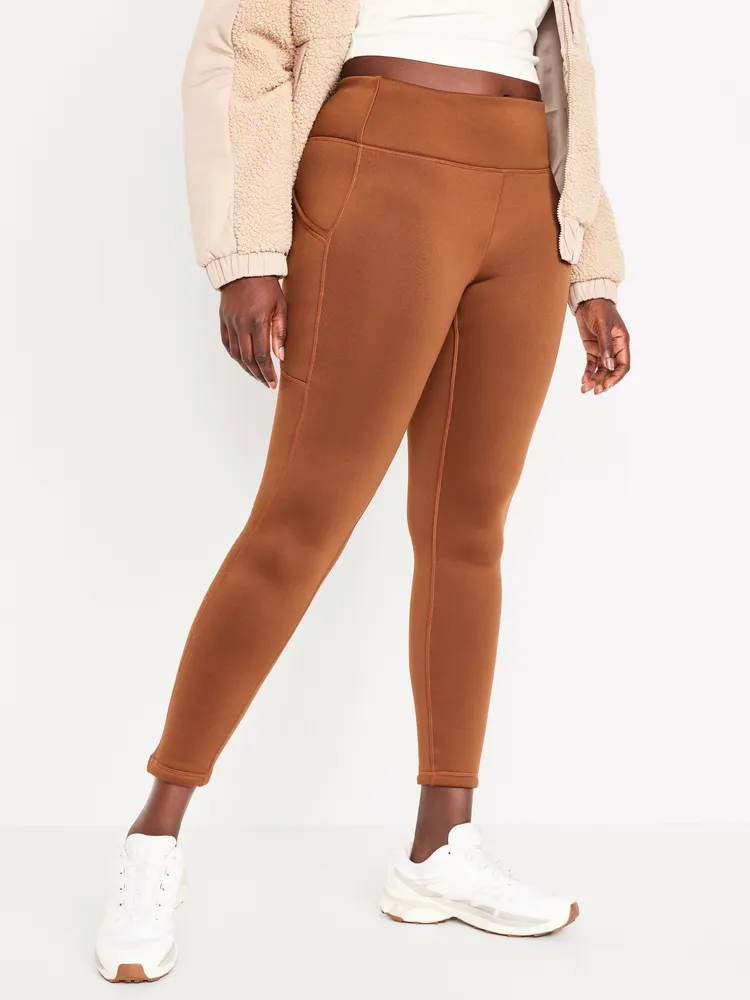 High-Waisted CozeCore Side-Pocket Crop Leggings for Women