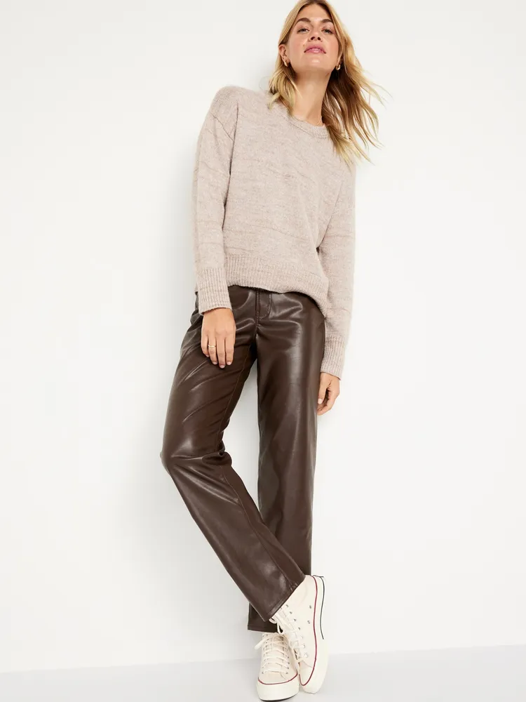 High-Waisted OG Loose Faux-Leather Pants