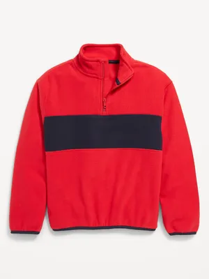 Long-Sleeve Quarter-Zip Microfleece Sweater for Boys