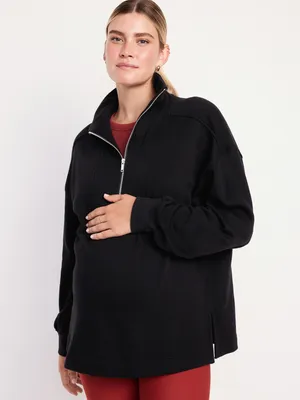 Maternity Half-Zip Pullover Sweatshirt