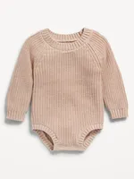 Sweater-Knit Organic-Cotton Bodysuit for Baby