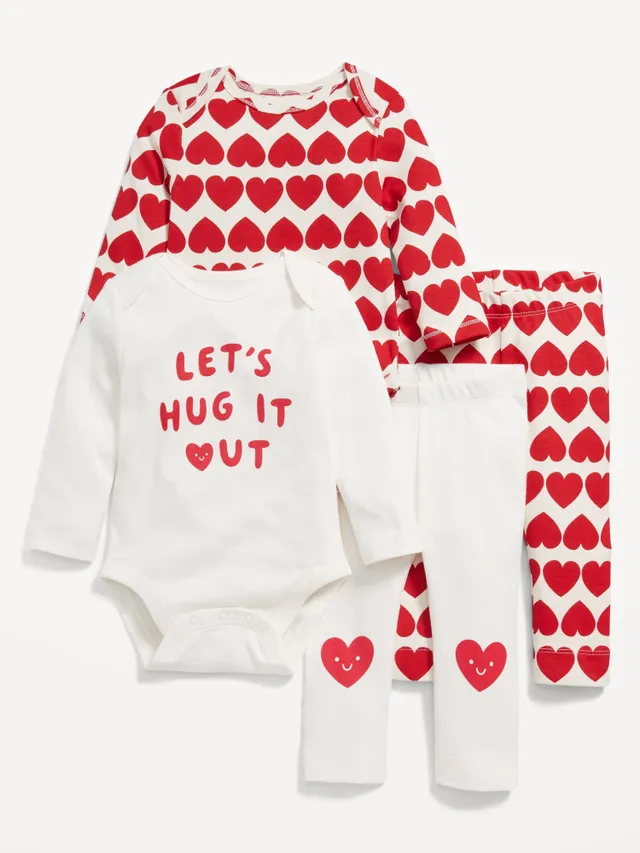 Old Navy 4-Piece Unisex Bodysuit and Leggings Set for Baby