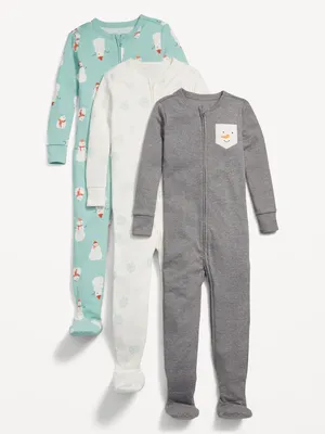 Unisex 2-Way-Zip Snug-Fit Pajama One-Piece for Toddler & Baby