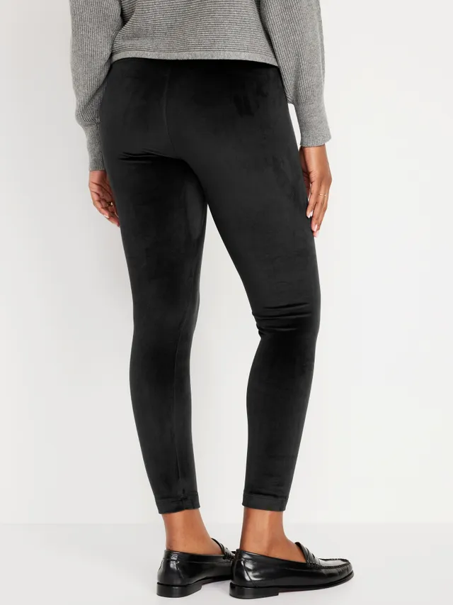 High-Waisted Wide-Leg Velvet Leggings for Women