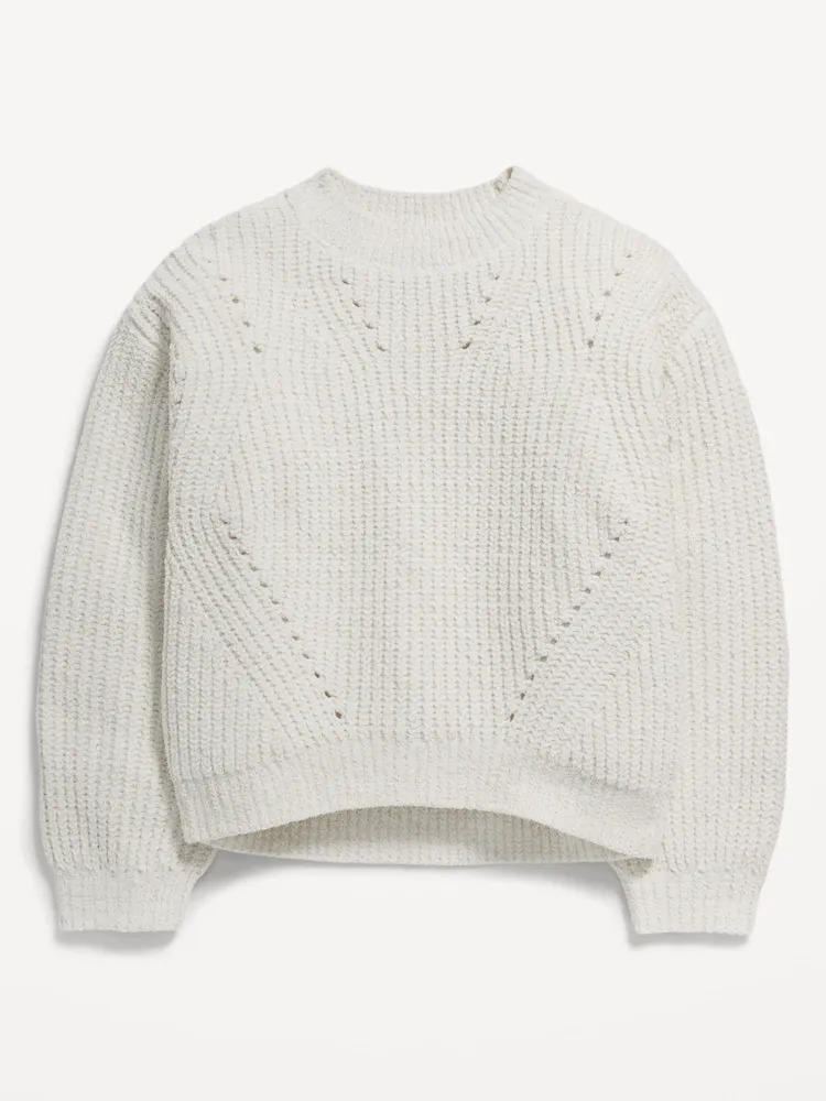 Cozy Shaker-Stitch Pullover Sweater for Women