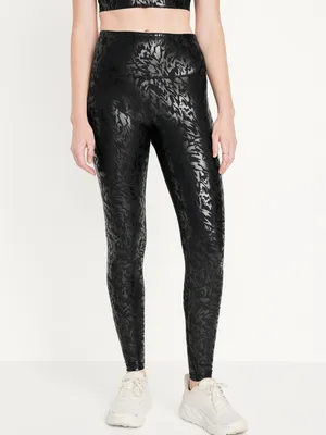 High Waisted Cropped Flare Leggings for Women