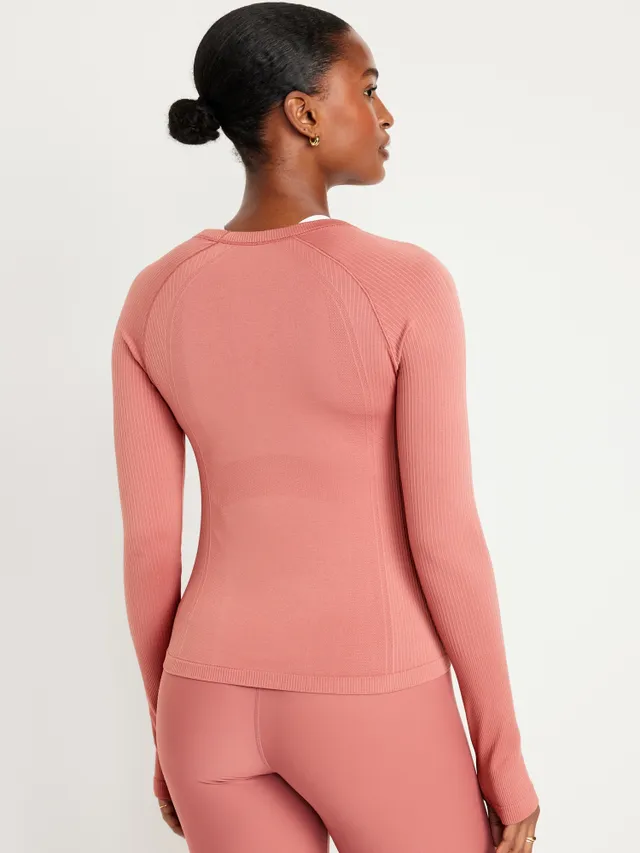 Active Seamless Zip-Up Long Sleeve Top