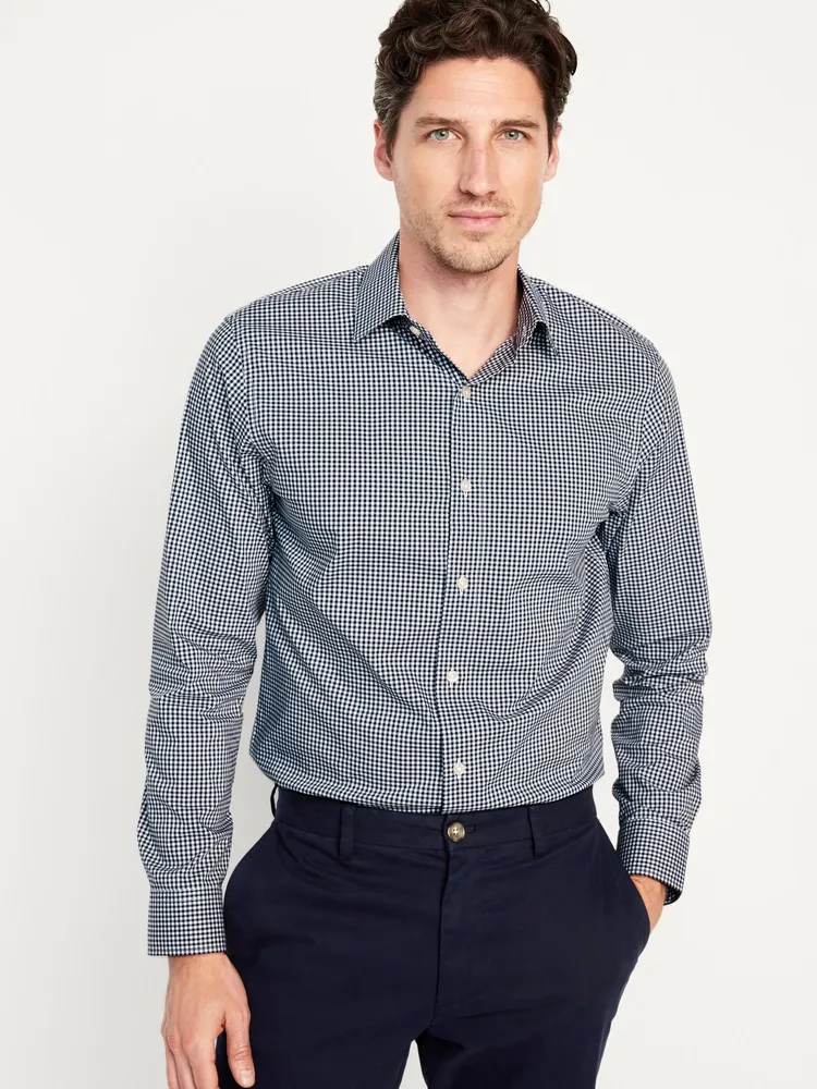 Slim-Fit Poplin Non-Stretch Shirt for Men